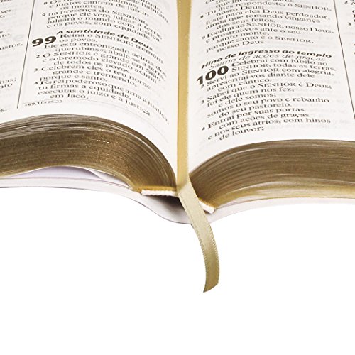 Bíblia Sagrada ARA, Letra Gigante, com Índice — Capa Couro Bonded Branca