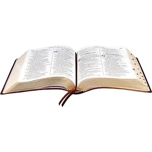 Bíblia Sagrada ARA, Letra Gigante, com Índice — Capa Couro Sintético Marrom Nobre