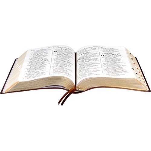 Bíblia Sagrada ARA, Letra Gigante, com Índice — Capa Couro Sintético Marrom Nobre