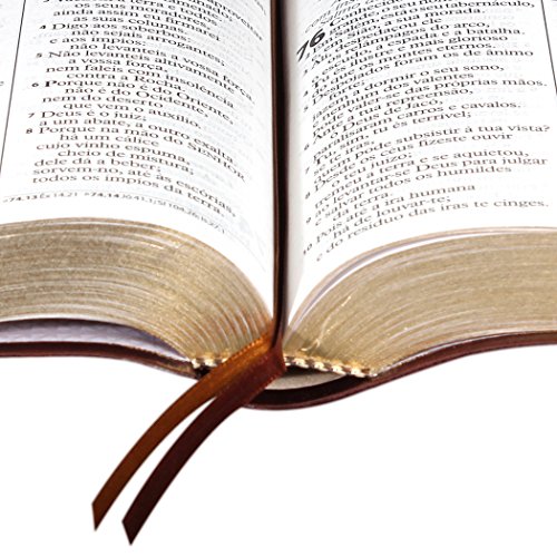 Bíblia Sagrada ARA, Letra Gigante, com Índice — Capa Couro Sintético Marrom Nobre