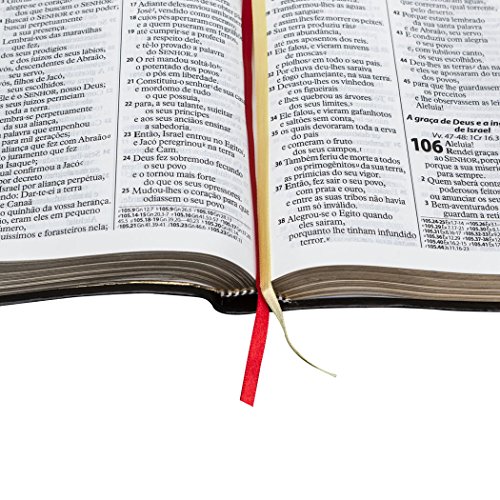 Bíblia Sagrada ARA, Letra Gigante, com Índice — Capa Couro Sintético Preta Nobre