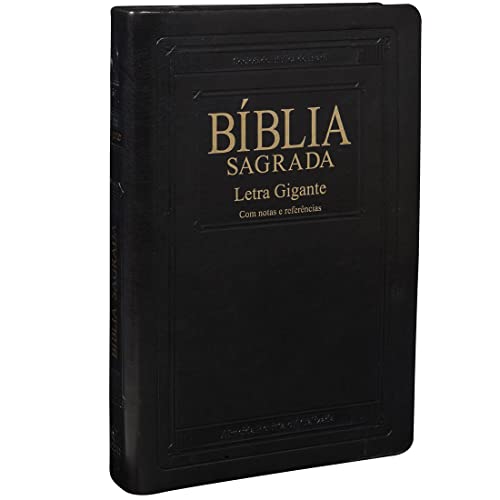 Bíblia Sagrada ARA, Letra Gigante, com Índice — Capa Couro Sintético Preta Nobre