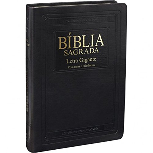 Bíblia Sagrada ARA, Letra Gigante, com Índice — Capa Couro Sintético Preta