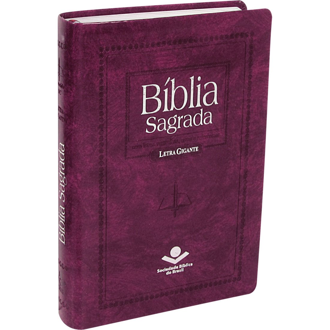 Bíblia Sagrada ARC Letra Gigante — Capa Couro Sintético Púrpura Nobre