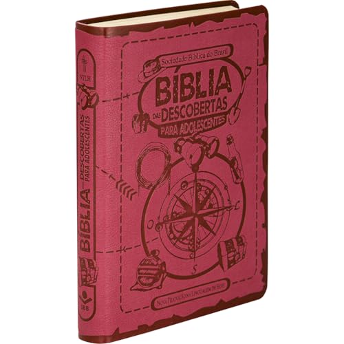 Bíblia das Descobertas para Adolescentes NTLH, Letra Regular, com Mapa — Capa Couro Sintético Rosa