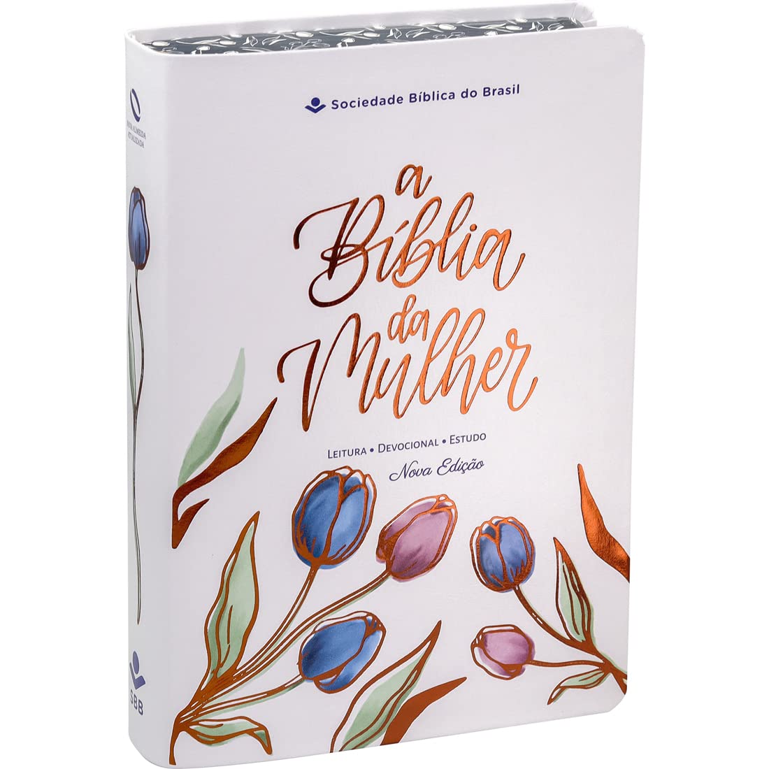 A Bíblia da Mulher NAA, Letra Regular, com Espaço para Anotação — Capa Couro Sintético Branca