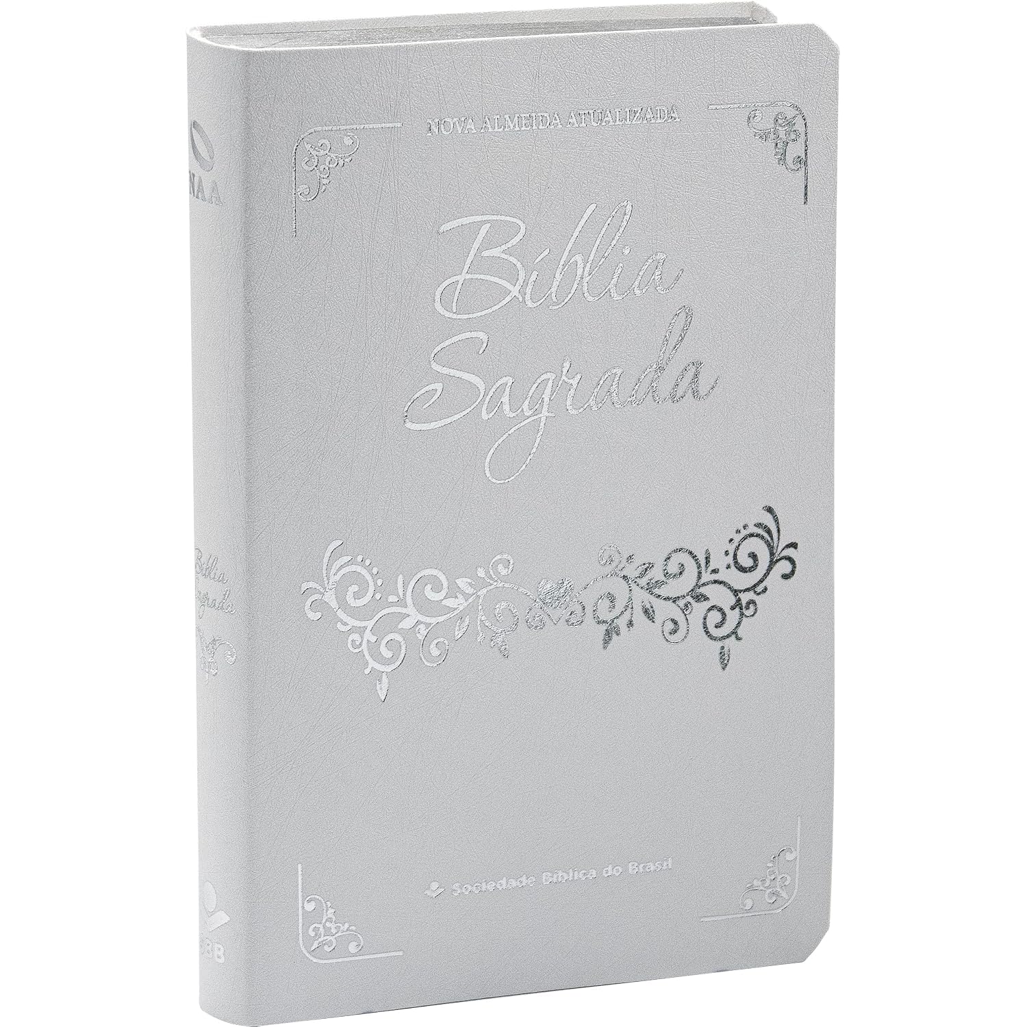 Bíblia Sagrada NAA, Letra Grande, com Encarte de Casamento — Capa Semi Flexível Branca